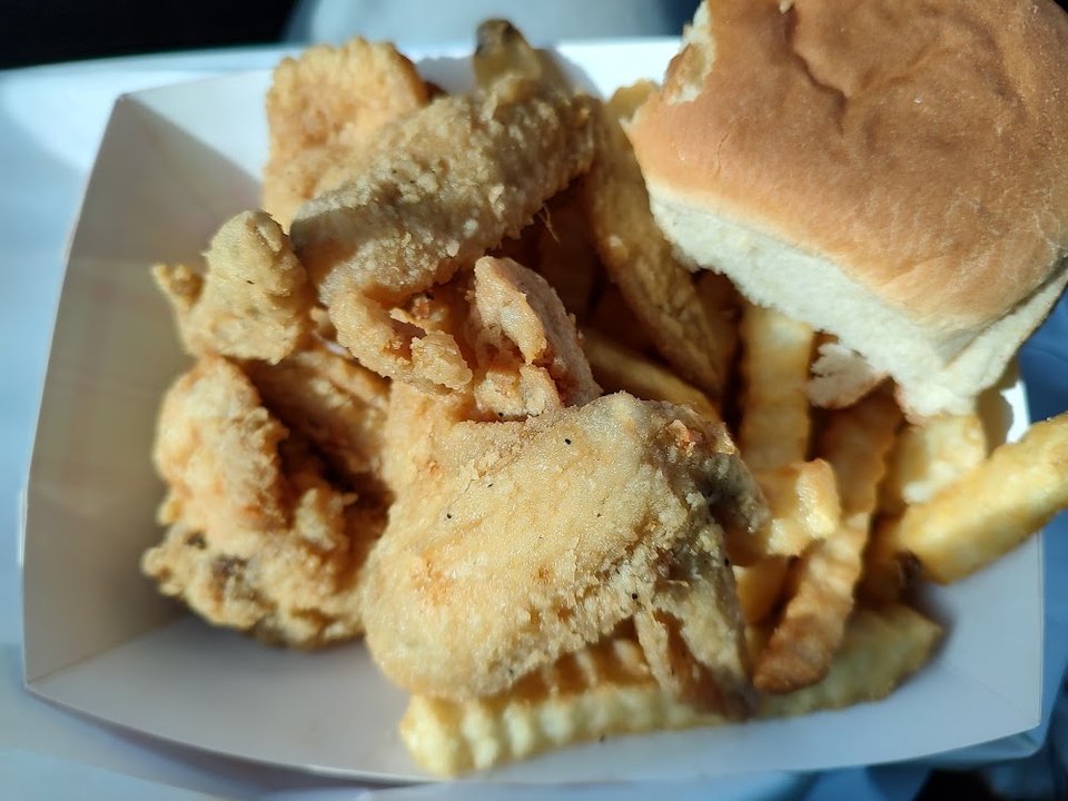 Restaurant menu showing classic Southern comfort food.